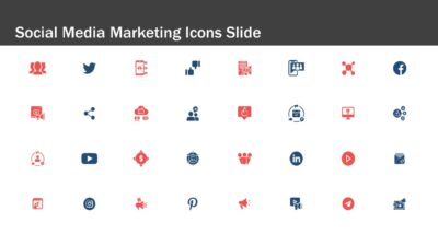 Social Media Marketing Icons Slide