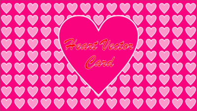 Pink Hearts Vector Card