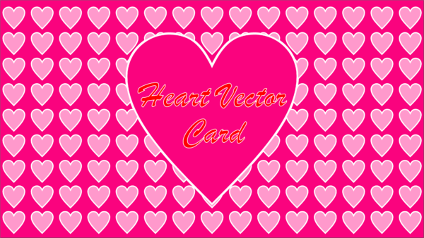 Pink Hearts Vector Card