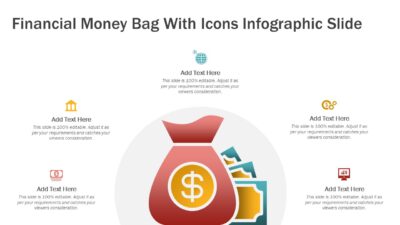 Financial Money Bag With Icons Infographic Slide