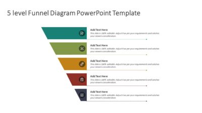 5 level Funnel Diagram PowerPoint Template