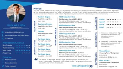 Professional Visual Resume PowerPoint Template