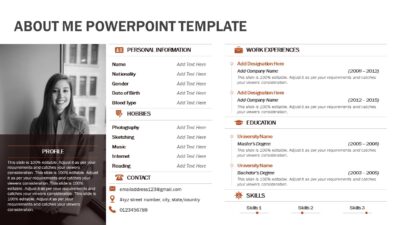 About Me Resume PowerPoint Template