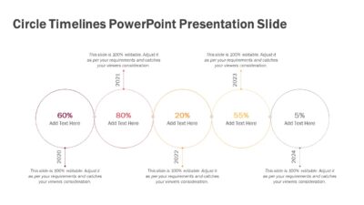 Circle Timelines PowerPoint Presentation Slide