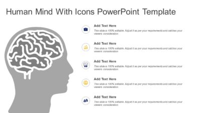 Human Mind With Icons PowerPoint Template