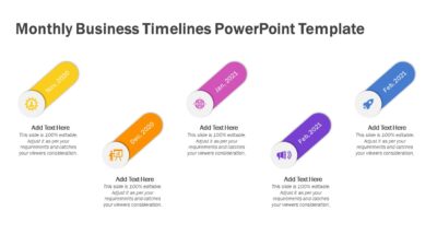 Monthly Business Timelines PowerPoint Template