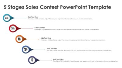 5 Stages Sales Contest PowerPoint Template