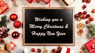 Happy New Year and Christmas Card Template