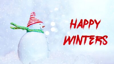 Happy Winters Card Template