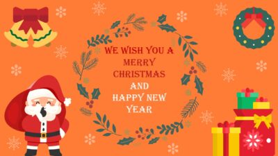 Merry Christmas & New Year Greetings Template