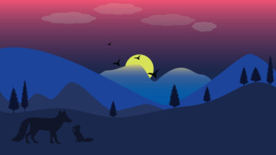 Landscape Vector Illustration Background Design