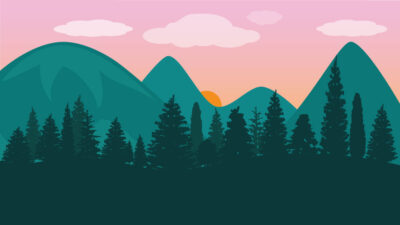 Mountain View Illustration Vector