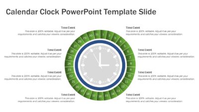 Calendar Clock PowerPoint Template Slide