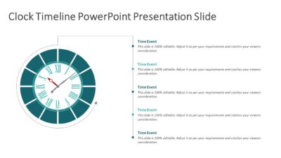 Clock Timeline PowerPoint Presentation Slide