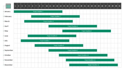 Month Planner Timelines PowerPoint Template