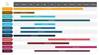 Monthly Project Timelines PowerPoint Template