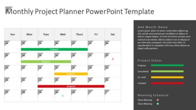 Monthly Project Planner PowerPoint Template
