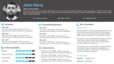 About Myself PowerPoint Presentation Slide