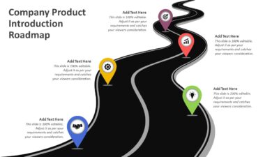 Company Product Introduction Roadmap PowerPoint Template