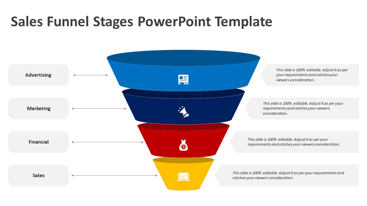 Sales Funnel Stages PowerPoint Template Sales PowerPoint Templates