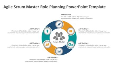 Agile Scrum Master Role Planning PowerPoint Template