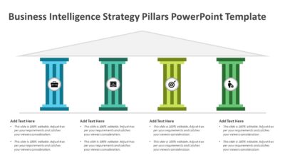 Business Intelligence Strategy Pillars PowerPoint Template