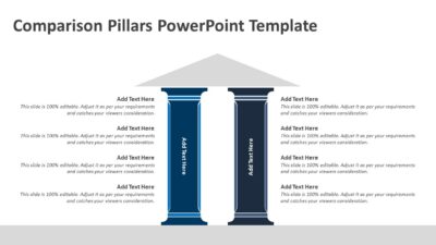 Comparison Pillars PowerPoint Template