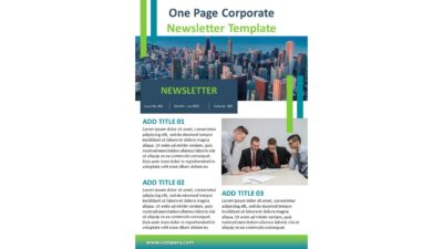 One Page Corporate Newsletter Template
