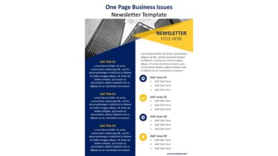 One Page Business Issues Newsletter Template