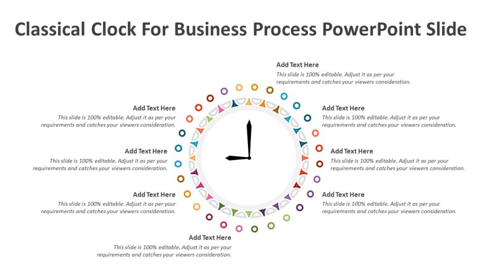 Classical Clock For Business Process PowerPoint Slide