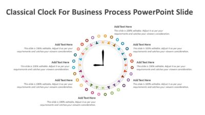 Classical Clock For Business Process PowerPoint Slide