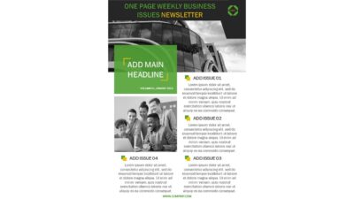 One Page Weekly Business Issues Newsletter Template