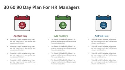 30 60 90 Day Plan For HR Managers PowerPoint Template