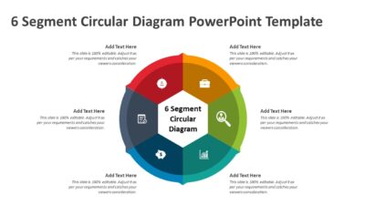 6 Segment Circular Diagram PowerPoint Template