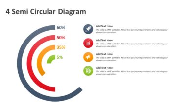 4 Semi Circular Diagram PowerPoint Template