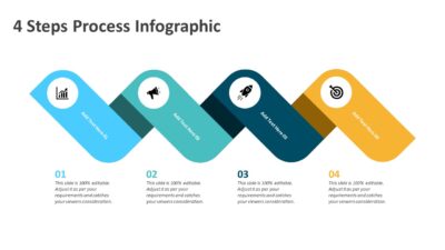 4 Steps Process Infographic PowerPoint Template