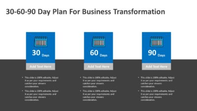 30-60-90 Day Plan For Business Transformation PowerPoint Template