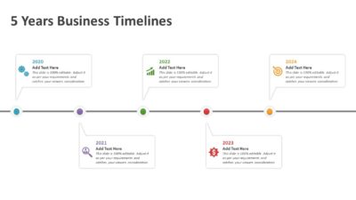 5 Years Business Timelines PowerPoint Template