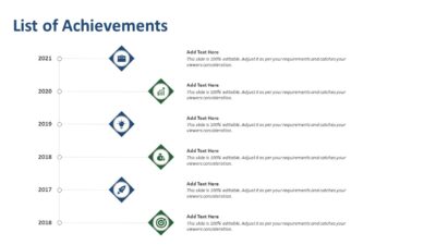 List of Achievements PowerPoint Slide