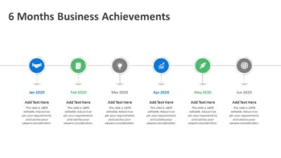 6 Months Business Achievements PowerPoint Template
