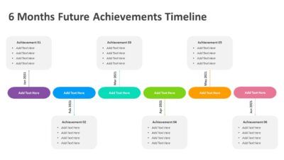 6 Months Future Achievements Timeline PowerPoint Template