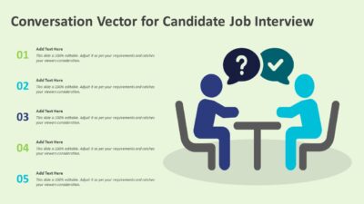 Conversation Vector for Candidate Job Interview PowerPoint Template