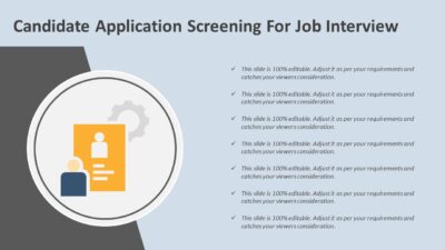 Candidate Application Screening For Job Interview PowerPoint Template