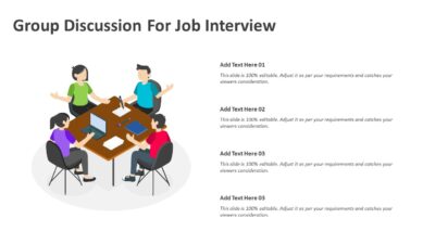 Group Discussion For Job Interview PowerPoint Template