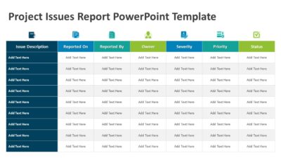 Project Issues Report PowerPoint Template