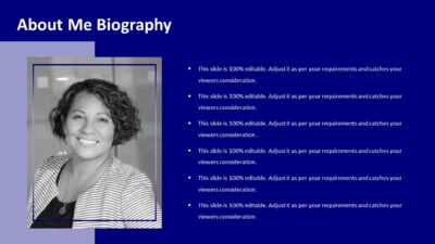 About Me Biography PowerPoint Template