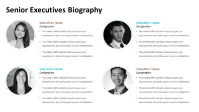 Senior Executives Biography PowerPoint Template