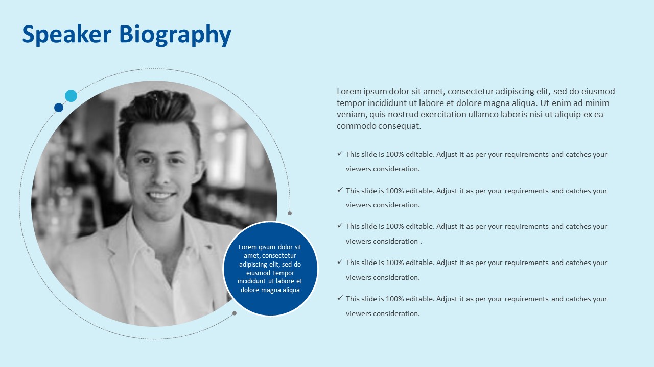 Speaker Biography PowerPoint Template Biography Templates