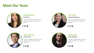 Meet Our Team PowerPoint Slide