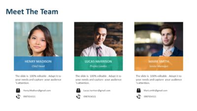 Meet The Team PowerPoint Presentation Slideshow